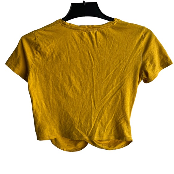 Zara Trafaluc Mustard Twist Crop Top Size Small - Picture 3 of 3